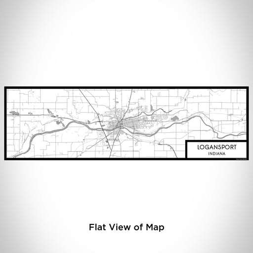 Flat View of Map Custom Logansport Indiana Map Enamel Mug in Classic
