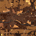 Logansport Indiana Map Print in Ember Style Zoomed In Close Up Showing Details