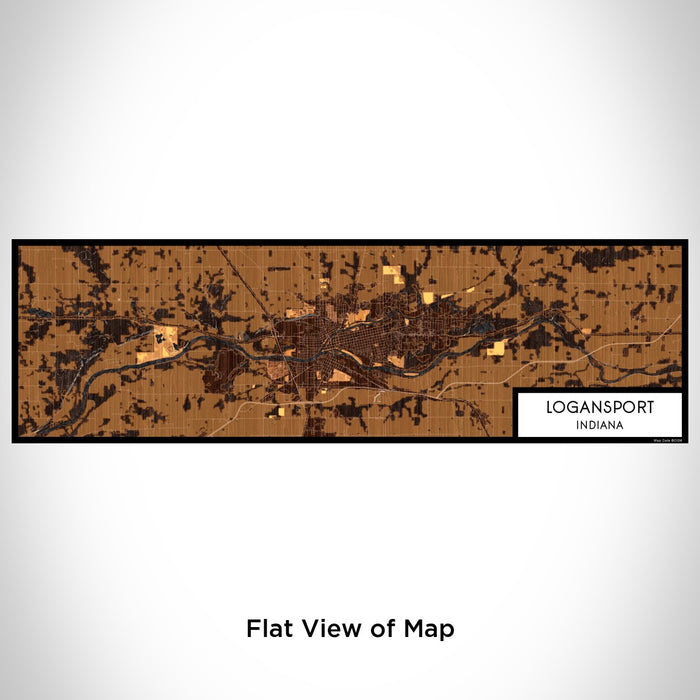 Flat View of Map Custom Logansport Indiana Map Enamel Mug in Ember