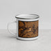 Left View Custom Logansport Indiana Map Enamel Mug in Ember