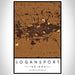 Logansport Indiana Map Print Portrait Orientation in Ember Style With Shaded Background