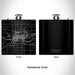 Rendered View of Logansport Indiana Map Engraving on 6oz Stainless Steel Flask in Black