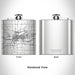 Rendered View of Logansport Indiana Map Engraving on 6oz Stainless Steel Flask