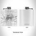 Rendered View of Logansport Indiana Map Engraving on 6oz Stainless Steel Flask in White