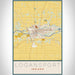 Logansport Indiana Map Print Portrait Orientation in Woodblock Style With Shaded Background