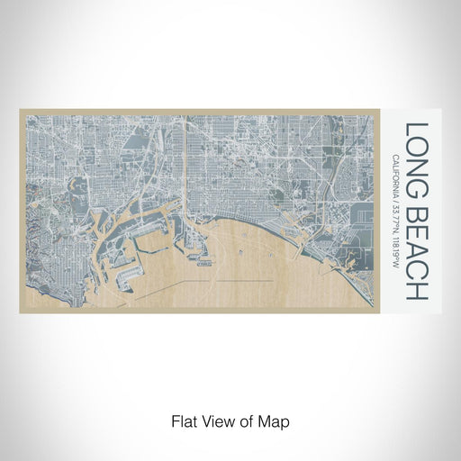 Rendered View of Long Beach California Map on 17oz Stainless Steel Insulated Bottle with printed afternoon style map