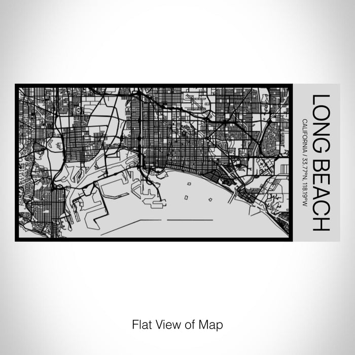 Rendered View of Long Beach California Map on 17oz Stainless Steel Insulated Cola Bottle in Stainless