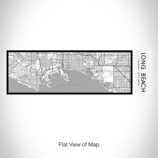 Rendered View of Long Beach California Map on 10oz Stainless Steel Insulated Cup in Classic with Sliding Lid