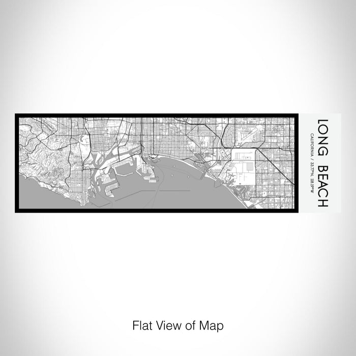 Rendered View of Long Beach California Map on 10oz Stainless Steel Insulated Cup in Classic with Sliding Lid