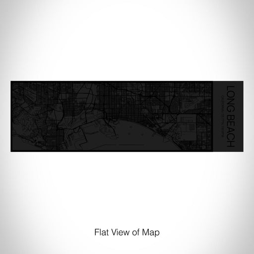 Rendered View of Long Beach California Map on 10oz Stainless Steel Insulated Cup in Matte Black with Sliding Lid