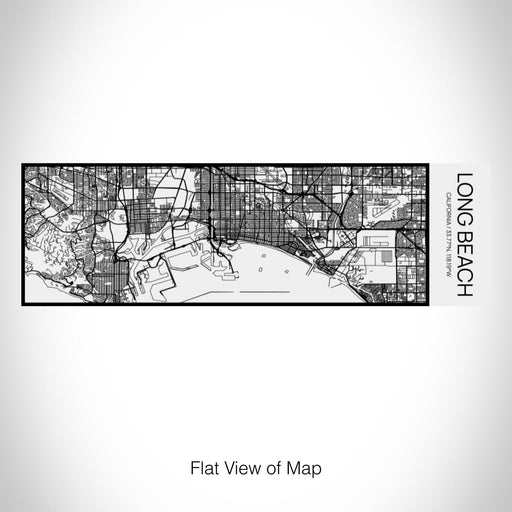 Rendered View of Long Beach California Map on 10oz Stainless Steel Insulated Cup in Matte White with Sliding Lid