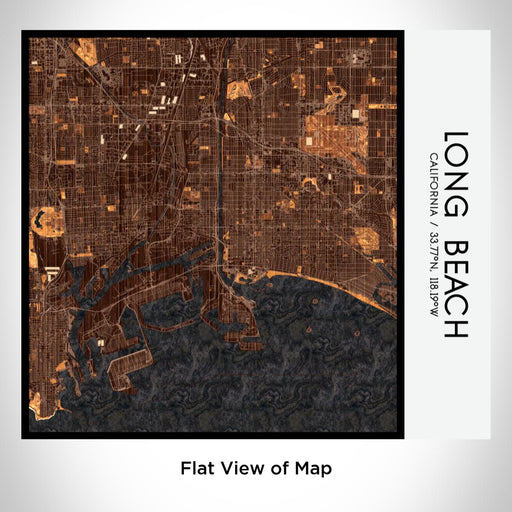 Rendered View of Long Beach California Map on 17oz Stainless Steel Insulated Tumbler in Ember Map Style