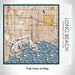 Rendered View of Long Beach California Map on 17oz Stainless Steel Insulated Tumbler in Woodblock Map Style