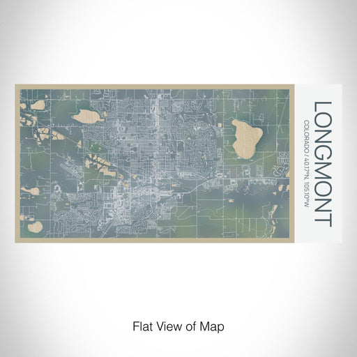 Rendered View of Longmont Colorado Map on 17oz Stainless Steel Insulated Bottle with printed afternoon style map