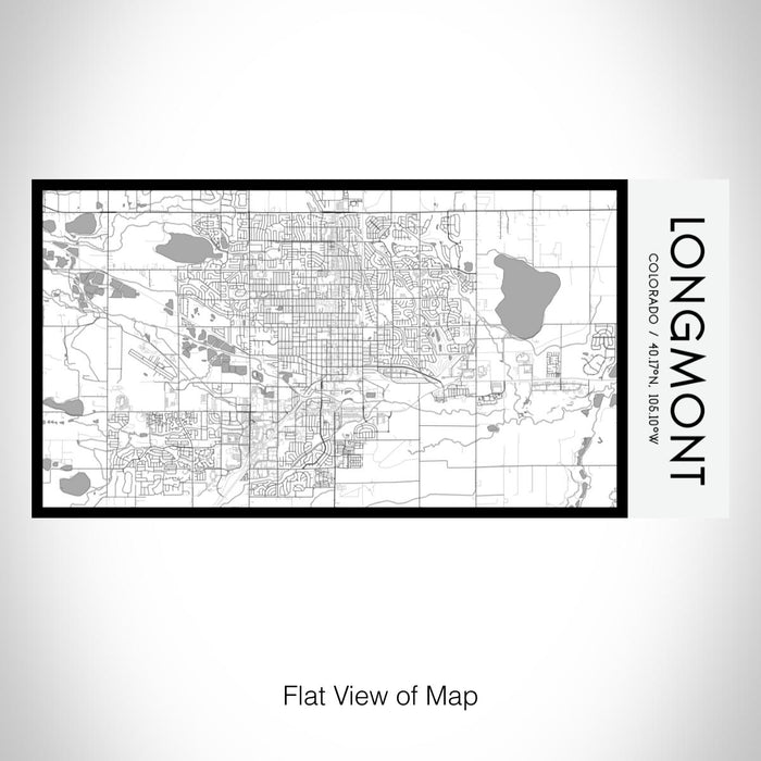 Rendered View of Longmont Colorado Map on 17oz Stainless Steel Insulated Bottle with printed classic style map