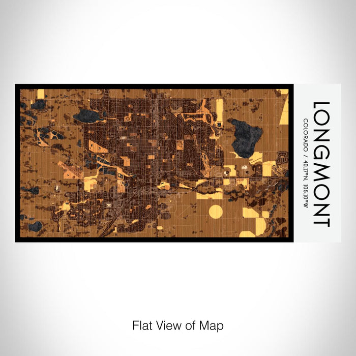 Rendered View of Longmont Colorado Map on 17oz Stainless Steel Insulated Bottle with printed ember style map