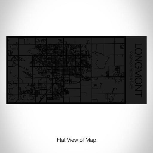 Rendered View of Longmont Colorado Map on 17oz Stainless Steel Insulated Cola Bottle in Stainless in Matte Black