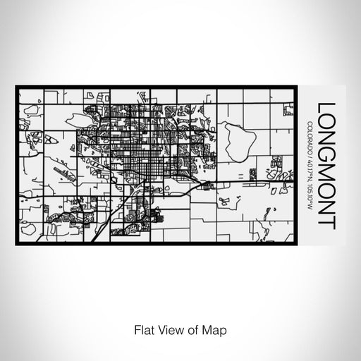 Rendered View of Longmont Colorado Map on 17oz Stainless Steel Insulated Cola Bottle in Stainless in Matte White