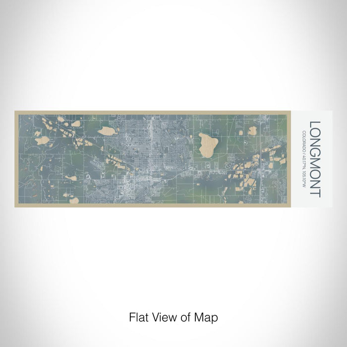 Rendered View of Longmont Colorado Map on 10oz Stainless Steel Insulated Cup in Afternoon with Sliding Lid