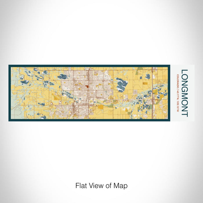 Rendered View of Longmont Colorado Map on 10oz Stainless Steel Insulated Cup in Woodblock with Sliding Lid