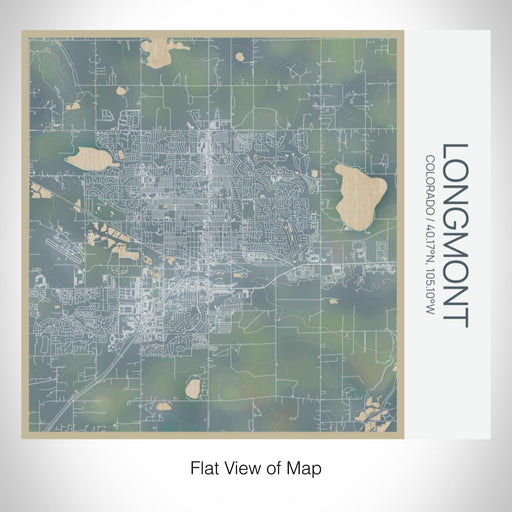 Rendered View of Longmont Colorado Map on 17oz Stainless Steel Insulated Tumbler in Afternoon Map Style