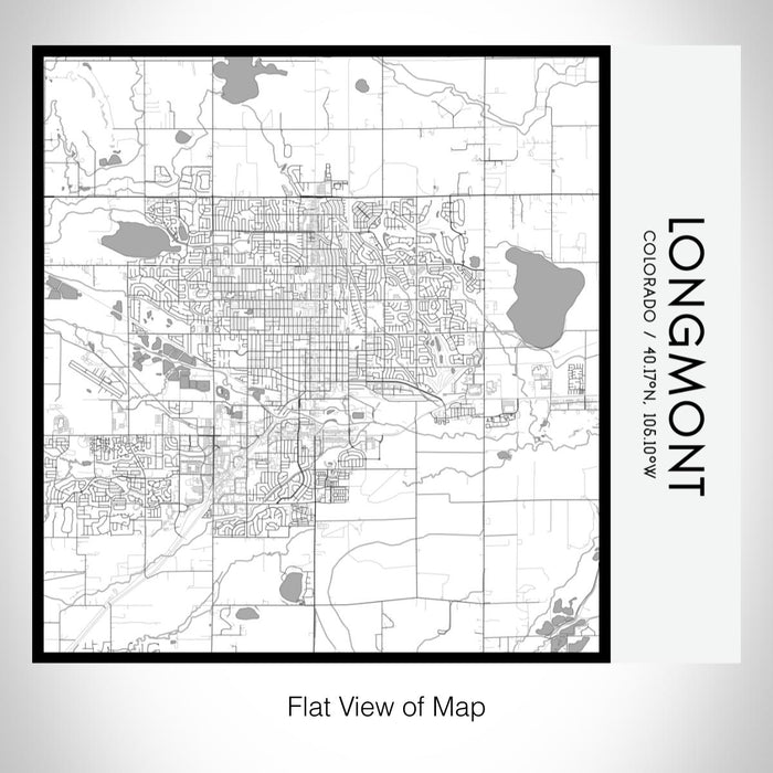Rendered View of Longmont Colorado Map on 17oz Stainless Steel Insulated Tumbler in Classic Map Style