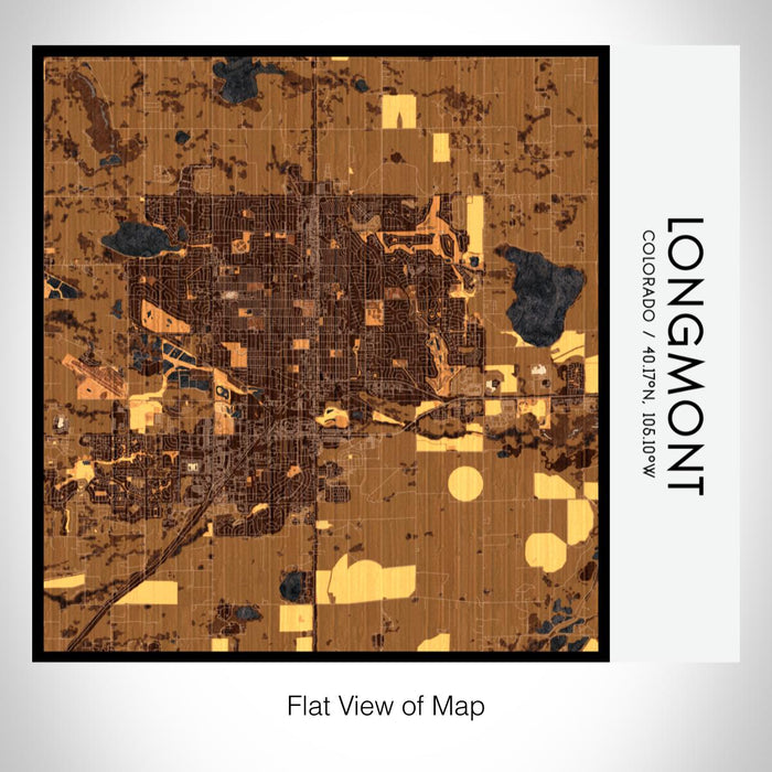 Rendered View of Longmont Colorado Map on 17oz Stainless Steel Insulated Tumbler in Ember Map Style