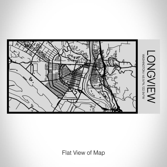 Rendered View of Longview Washington Map on 17oz Stainless Steel Insulated Cola Bottle in Stainless