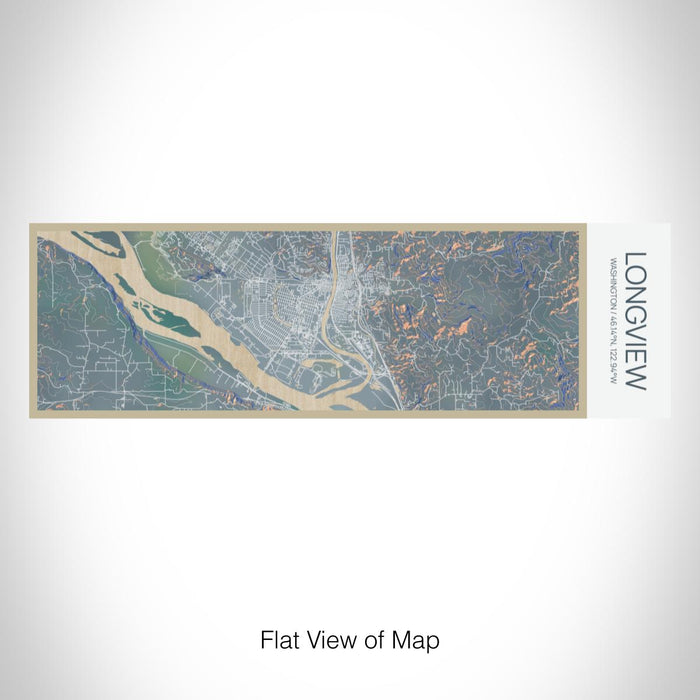 Rendered View of Longview Washington Map on 10oz Stainless Steel Insulated Cup in Afternoon with Sliding Lid