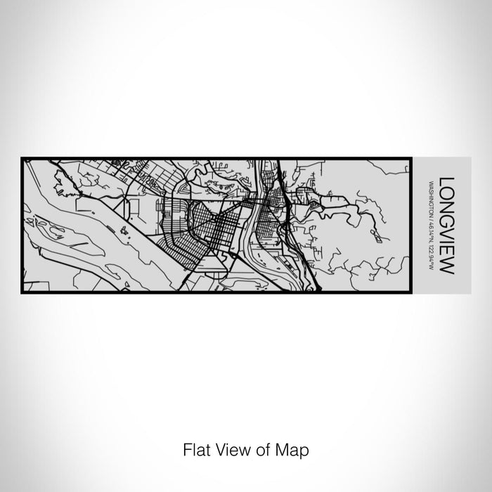 Rendered View of Longview Washington Map on 10oz Stainless Steel Insulated Cup with Sipping Lid