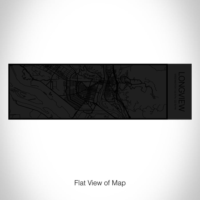 Rendered View of Longview Washington Map on 10oz Stainless Steel Insulated Cup in Matte Black with Sliding Lid