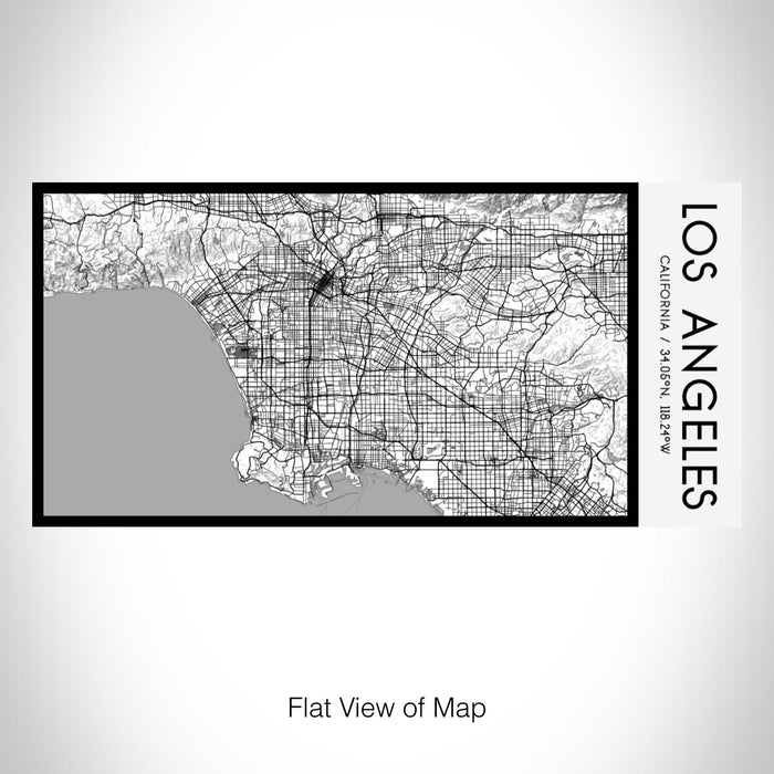 Rendered View of Los Angeles California Map on 17oz Stainless Steel Insulated Bottle with printed classic style map