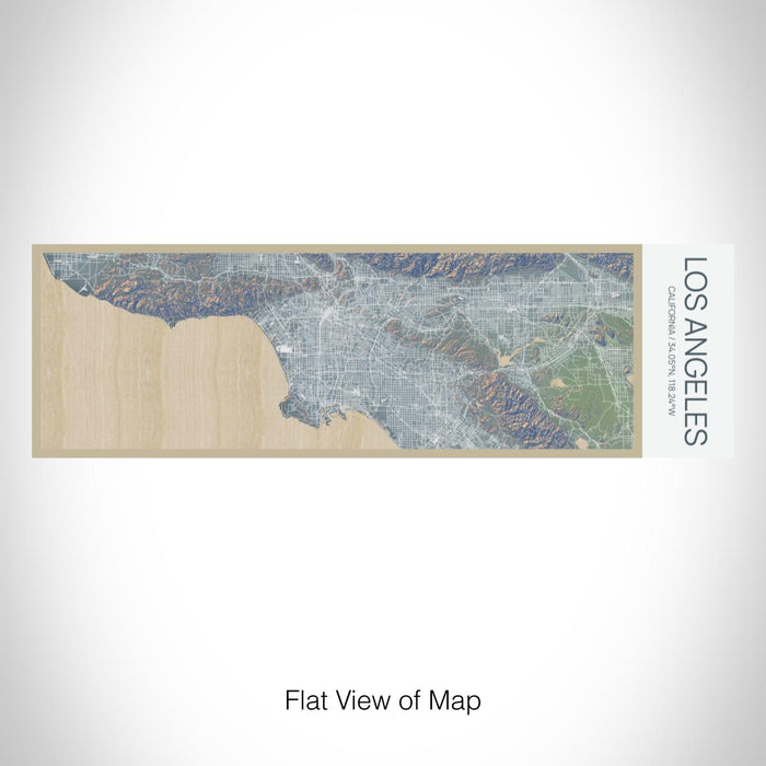 Rendered View of Los Angeles California Map on 10oz Stainless Steel Insulated Cup in Afternoon with Sliding Lid