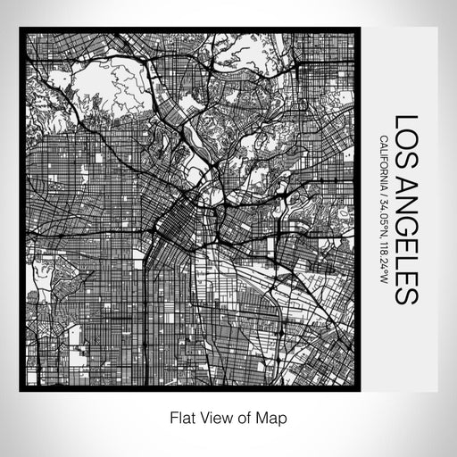 Rendered View of Los Angeles California Map on 17oz Stainless Steel Insulated Tumbler in Matte White with Tactile Lines