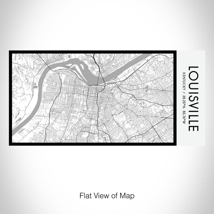 Rendered View of Louisville Kentucky Map on 17oz Stainless Steel Insulated Bottle with printed classic style map