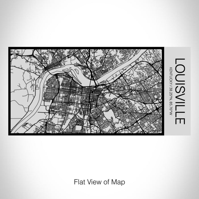 Rendered View of Louisville Kentucky Map on 17oz Stainless Steel Insulated Cola Bottle in Stainless