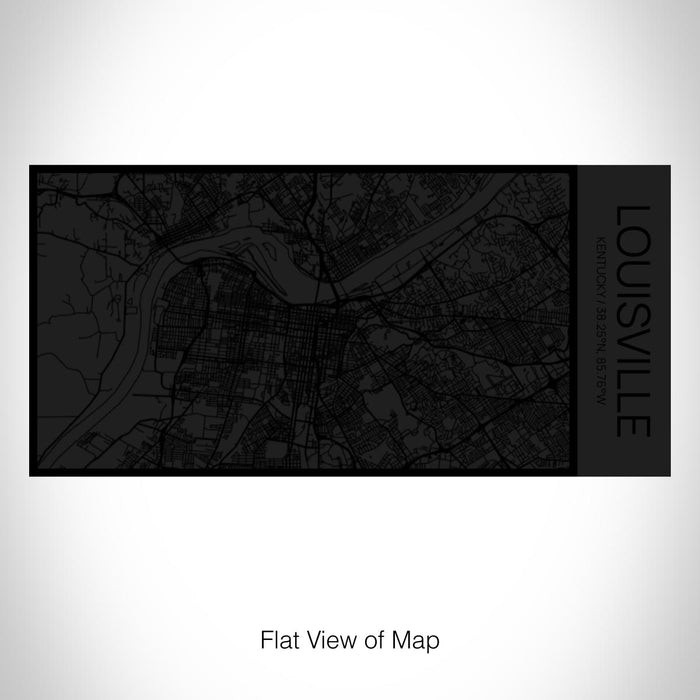 Rendered View of Louisville Kentucky Map on 17oz Stainless Steel Insulated Cola Bottle in Stainless in Matte Black