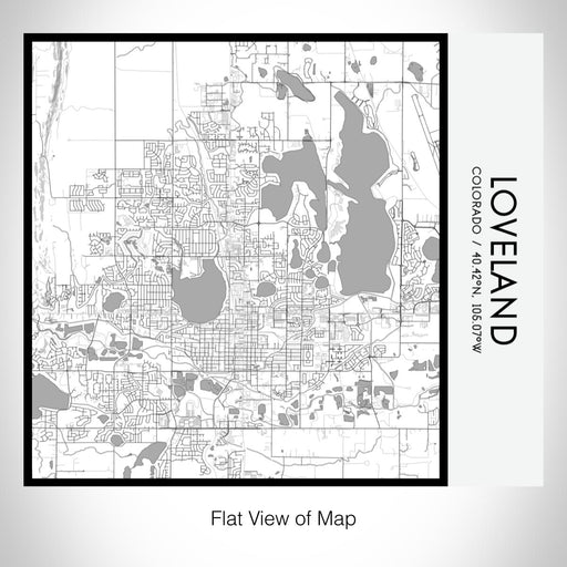 Rendered View of Loveland Colorado Map on 17oz Stainless Steel Insulated Tumbler in Classic Map Style