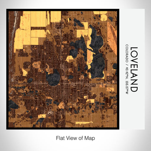 Rendered View of Loveland Colorado Map on 17oz Stainless Steel Insulated Tumbler in Ember Map Style