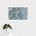 16x24 Lovelock Nevada Map Print Landscape Orientation in Afternoon Style With Tropical Plant Leaves in Water