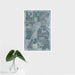 16x24 Lovelock Nevada Map Print Portrait Orientation in Afternoon Style With Tropical Plant Leaves in Water