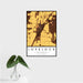 16x24 Lovelock Nevada Map Print Portrait Orientation in Ember Style With Tropical Plant Leaves in Water