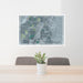 24x36 Lovelock Nevada Map Print Landscape Orientation in Afternoon Style Behind 2 Chairs Table and Potted Plant