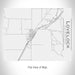 Rendered View of Lovelock Nevada Map on 20oz Stainless Steel Insulated Bottle with Bamboo Top in White