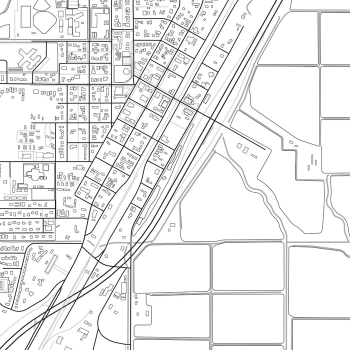 Lovelock Nevada Map Print in Classic Style Zoomed In Close Up Showing Details