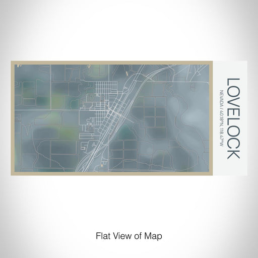 Rendered View of Lovelock Nevada Map on 17oz Stainless Steel Insulated Bottle with printed afternoon style map