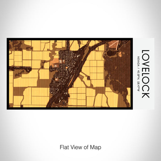 Rendered View of Lovelock Nevada Map on 17oz Stainless Steel Insulated Bottle with printed ember style map