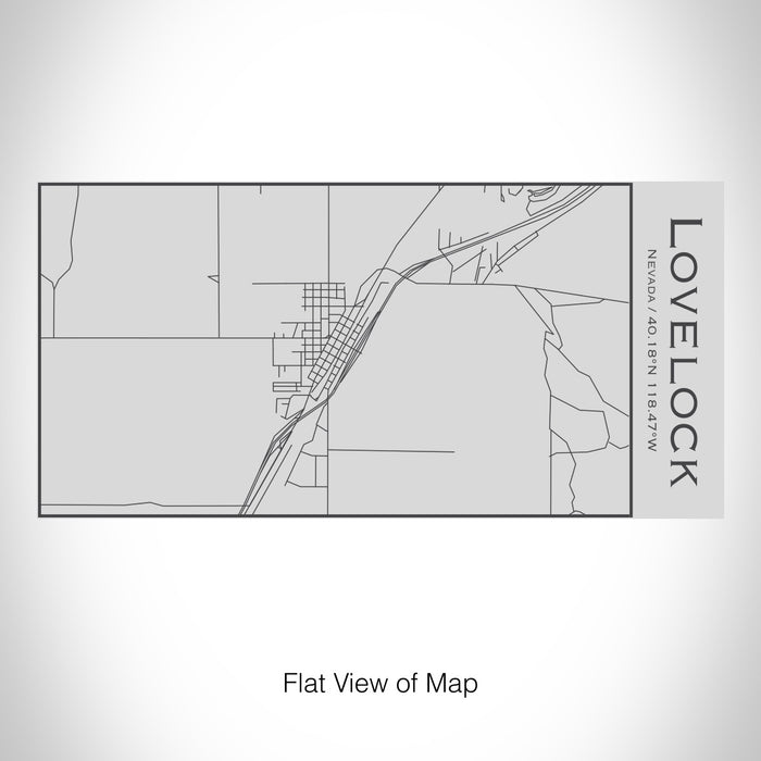 Rendered View of Lovelock Nevada Map on 17oz Stainless Steel Insulated Cola Bottle