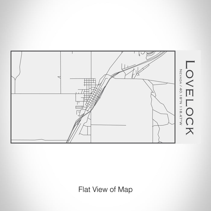 Rendered View of Lovelock Nevada Map on 17oz Stainless Steel Insulated Cola Bottle in White