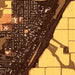 Lovelock Nevada Map Print in Ember Style Zoomed In Close Up Showing Details